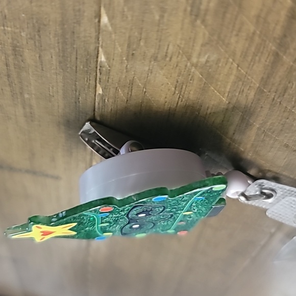 Holiday tree wearing glasses badge reel - Picture 4 of 6